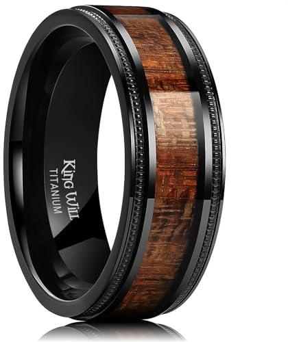 King Will Men Titanium Wedding Band 8mm Size 9