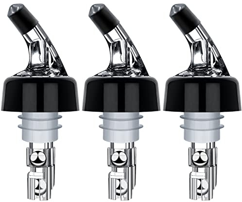 Automatisk uppmätt flaskhackare – paket med 3, 3 dl (30 mL) snabbskott spritmått häll drycker vin cocktail dispenser hem barverktyg – PORE0016 (3)