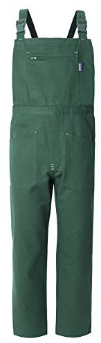 Brembo Classic Pettorina Salopette Tuta BremboPlus A50122 da Lavoro Uomo Donna 100% Cotone rischi Minimi tasconi Apertura Laterale Chiusura con Bottone Verde (M)