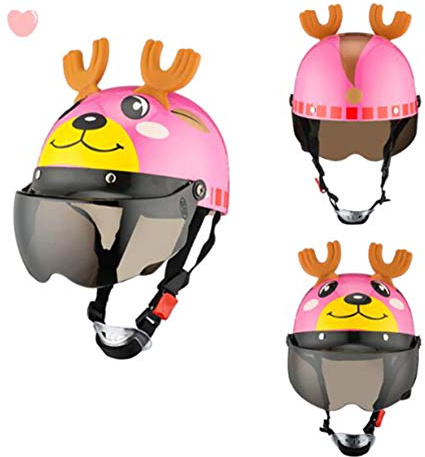 ZLYJ Kids Bike Helmet, Toddler Helmet, Child Sport Helmet, Adjustable Child Cycling Helmet with Cute Pattern 3D, Protective Gear Set Boy Girl (3-12 Years