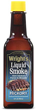 Wrights Hickory Flytande rök – krydda för matlagning – fettfri, kolesterolfri, låg kalori, kosher krydda, 103 gram (paket med 3)
