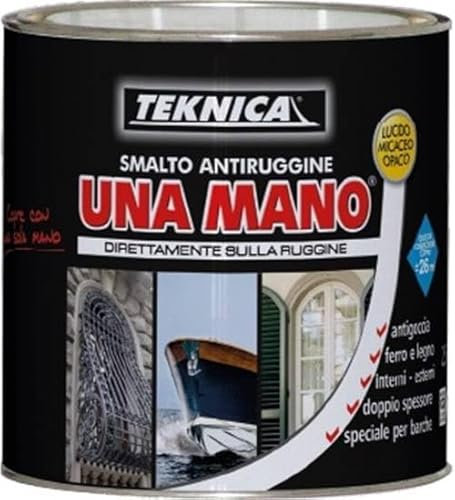 Smalto antiruggine anticorrosivo multicolore Micaceo per ferro metallo multiuso (GRIGIO SCURO 750 ML)