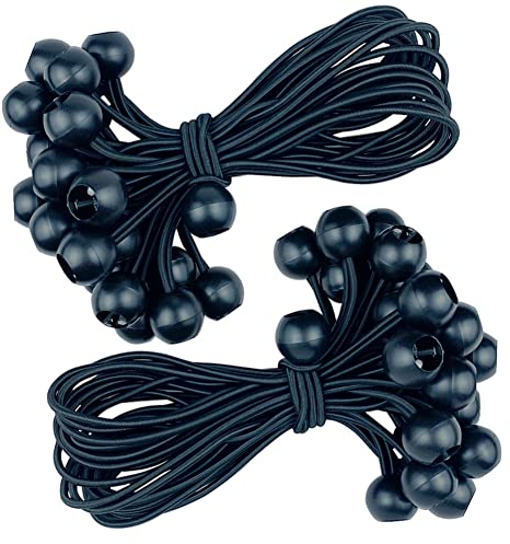 Elastici per Teloni 25pcs, Elastici Fissaggio 23cm, Elastici di Fissaggio per Tende,Tenditori in Gomma, Elastici di Tensione, Anelli di Espansione per Fissare Pannelli, Padiglioni