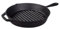 Tramontina BLACK Gusseisen Grillpfanne, vorgebrannte Gusseisenpfanne, mit Ausgießer, 28 cm, für alle Herdarten inkl Induktion & Backofen, Grill, pre seasoned