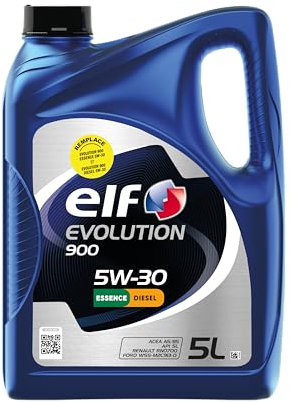 ELF EVOLUTION 900 5W-30, Huile moteur essence et Diesel, 5 litres