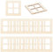 OLYCRAFT 20 Piezas Ventana de Madera en Miniatura Marco de Ventana en Miniatura Adornos de Jardín Mini Marco de Ventana para Casas en Miniatura Decoración Accesorios de Muebles - 7x7cm