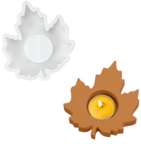 Silikonform Herbst Kerzenhalter - Gießformen für Beton, Herbstdeko und Dekoration