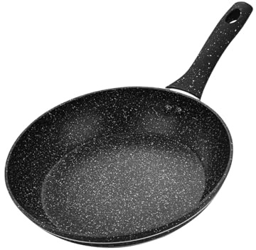 Royalford Smart Fry Pan with Durable Granite Coating, Forged Aluminium Non-Stick Frying Pan Induction Hob Egg Omelet Pan | Saute Pan with 5-Layer Construction & Cool Touch Handle, Black, 32 Cm