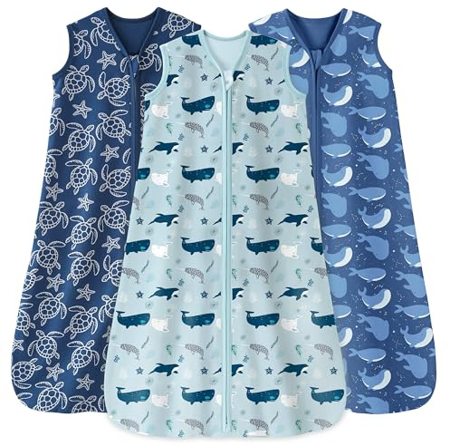 Unnivoll Gigoteuse 6-12 Mois, Gigoteuse Été Tog 0.5, Lot de 3, 100% Coton, Turbulette pour Bébé Nouveau-né Garçons Filles