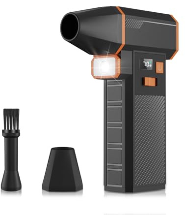 BIAOQINBO Soplador de Polvo Eléctrico 350.000 RPM, 2025 soplador Aire comprimido Batería Recargable 8000mAh, Velocidades Ajustables para- para PC, Teclado, Coche,Oficina,Sofá, Cámaras