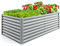 COSTWAY Metal Raised Garden Bed, Oval/Rectangular Elevated Planter Box Kit with Open Bottom, Indoor Outdoor Vegetable Fruit Flower Herb Growing Box (Rectangular, Grey, 180 x 95 x 60cm)