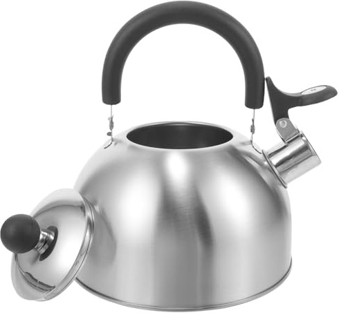 VALICLUD Hervidor De Acero Inoxidable Con Silbato Hogar Dormitorio y Cocina Hervidor De Agua Doméstico Vintage Con Mango Anti-escaldado