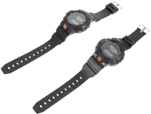 BESPORTBLE Montres Numériques Sportives pour Garçon et Filles 2 Pièces Bracelet en Plastique, Affichage Clair, pour L'école Activités en Plein Air