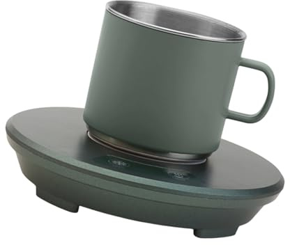 NuanZHIY USB kaffemugg värmare med 55 °C konstant temperatur skrivbordsmugg med sval värmeknapp för skrivbord kontor