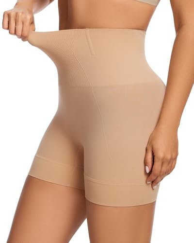 WOWENY Shapewear Shorts for Women Tummy Control High Waisted Knickers Slimming Seamless Control Underwear Boyshorts Shaping Briefs Body Shaper
