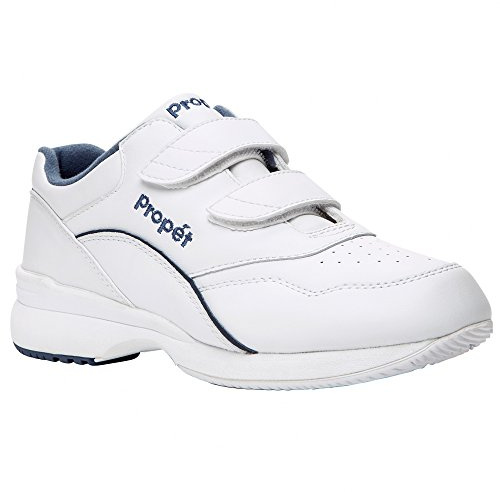 Propét womens Tour Walker Medicare/Hcpcs Code A5500 Diabetic walking shoes, White/Blue, 11 Wide US