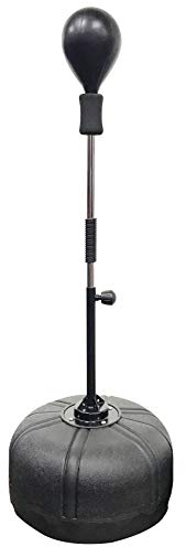 Sport-Thieme Punchingball Pro Flex | 6-Fach höhenverstellbar | Schnelligkeit, Ausdauer, Koordination | Schwarz | ø55x30 cm Standfuß | Federlänge 8 cm | 152-177 cm Höhe | befüllbar