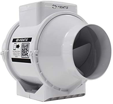 VENTS 125mm (5”) Inline Bathroom Extractor Fan with Run-On Timer – Quiet Loft-Mounted Ventilation for Showers, Toilets & Damp Control