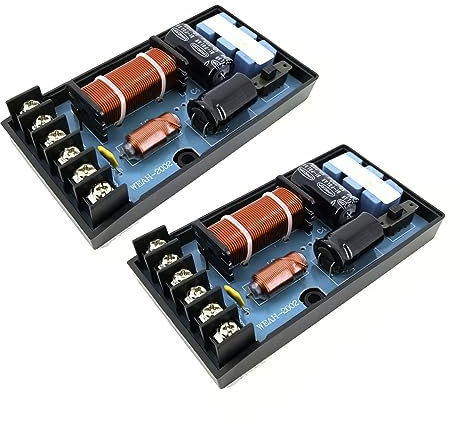 Lelukee 2PCS Speaker Frequency Divider 2 Way Frequenzteiler für Autolautsprecher 150W 2Way 2 Unit Audio Frequenzteiler für Auto Audio