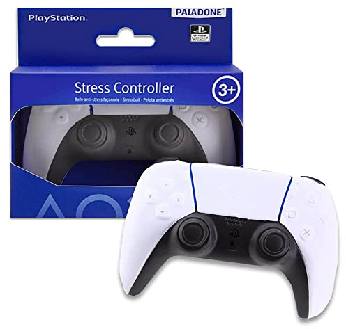 PlayStation Controller Stressball - Offiziell Lizenziertes Fidget-Spielzeug für Fingerübung & Stressabbau, Geschenk für Gamer für Zuhause oder Büro, Weiß