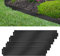 TRMLBE Rasenkante 10m x 15cm Metall Mähkante Verzinkt Beetumrandung Flexibel Beeteinfassung für Gartenpflanzen Gemüseanbau Floral, Schwarz (10 Pcs, 100x15cm per Stück)