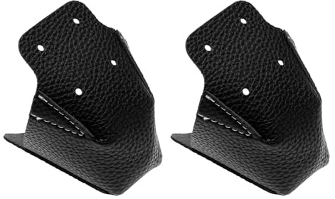 Create idea 1 Paire Protecteurs d'embouts Patins à roulettes Antifriction Couvercle de Capuchon de Patin en Cuir PU avec 4pcs Trous pour Accessoires de Remplacement de Patins à roulettes, Noir