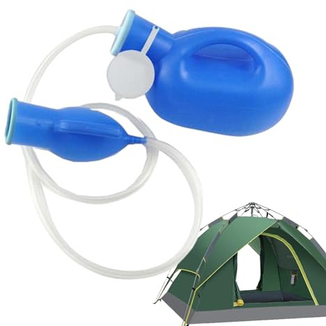 Bottiglie per urina da uomo, 1,9 l, grandi bottiglie per urina con manico, unisex, portatili, per ospedali, viaggi in auto e campeggio