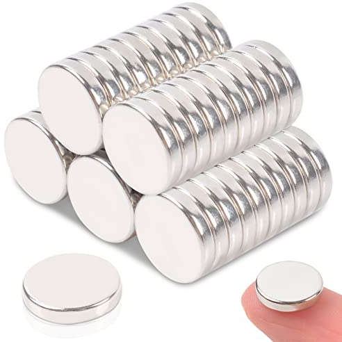 Aenienoe 52 st kraftfull magnet, 10 x 2 mm, neodymmagnet, minimagnet, liten rund, magnetisk whiteboard