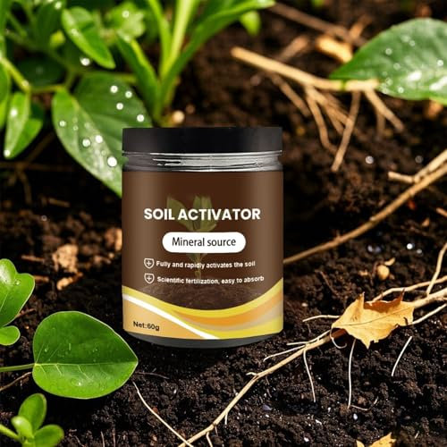 Soil Activator, Soil Activated Treasure, Premium Soil Activators For Raised Garden Beds, Plant Supplement For All Stages, Lawns And Gardens, Improve Soil Carbon Sequestration (60g)