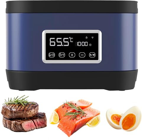 Sous Vide Cooker, Stainless Steel Vacuum Vide Cooker Pot With Led Touchscreen & Wifi App Control, 40-90°c Temperature Control & 24h Intelligent Timing, 3d Water Circulator, For Steak, Chicken