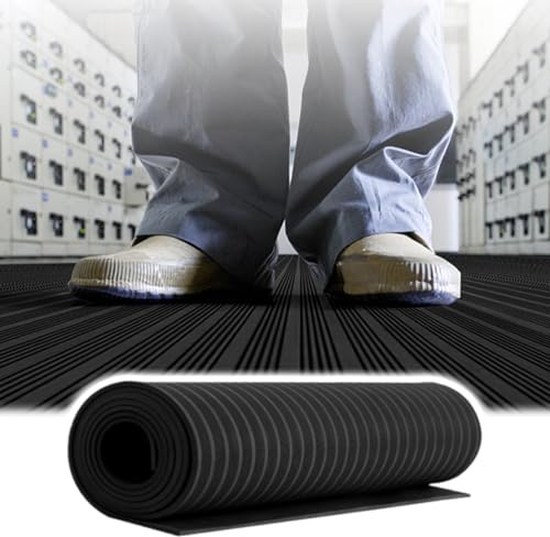 10 FT Electrical Safety Mat 6000V Insulated, High Voltage Insulating Rubber Floor Mats for Home Commercial Work Spaces, Large Non-Slip Switchboard Matting
