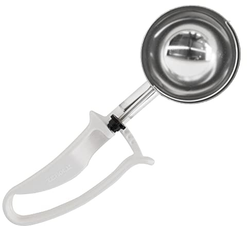Zeroll - 2006 Zeroll Universal Standard Length EZ Disher Food Portion Control Scoop Designed for Right or Left Hand Use Dishwasher Safe NSF Approved, 3-Inch, White