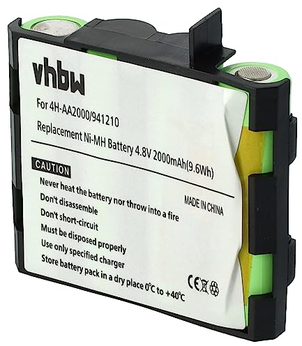 vhbw Akku kompatibel mit Compex Muskelstimulator Geräte - Ersetzt Compex 4H-AA1500, 4H-AA2000, 941210, 941213 - (NiMH, 1500mAh, 4.8V) - Accu, Ersatzakku