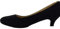 Women's Ladies Round Toe Kitten Heel Dress Work Party Pumps Big Sizes Shoes (UK11(EU45), Black Suede)