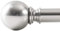 NICETOWN Gardinen Stange mit Runden Endstücken Gardienenstangen für Verdunkelungsvorhänge Vorhangstange Ausziehbar Nickel, 122-218 CM, 1 Läufig, Durchmesser 2,5CM