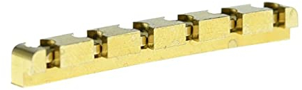 KAISH 42mm Solid Brass Guitar Nut Height Adjustable Curved Brass Nut for Strat/Tele Electric Guitar