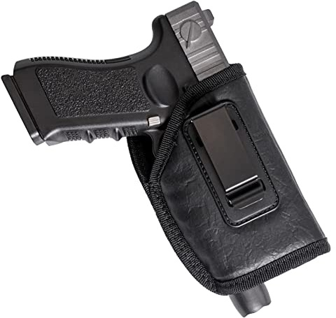 POYOLEE Concealed Carry Holster, Universal IWB Gun Holster with Underbarrel Laser Flashlight Mounted on Gun,Fits Glock 17/19/20/23 | Beretta 92 FS, PX4, XDM, HK USP, MP and More… (Right)
