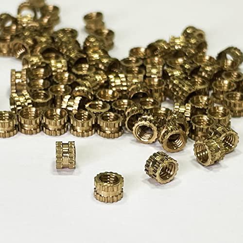 100 inserti M3 da 3 mm x 4 mm. Bulloni di fissaggio in ottone a caldo per vite metrica 3 in plastica e stampa 3D. 100 NUTS
