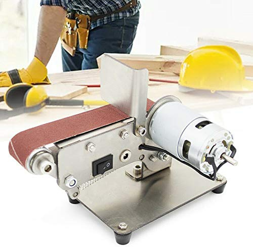 SHZICMY Mini Elektrische Bandschleifer 7-Gang-Einstellbare DIY Polierschleifmaschine Kantenschleifmaschine 600 m/min Mini Grinder Gürtel Maschine Schleifmaschine Bandschleifmaschine (795 motor)