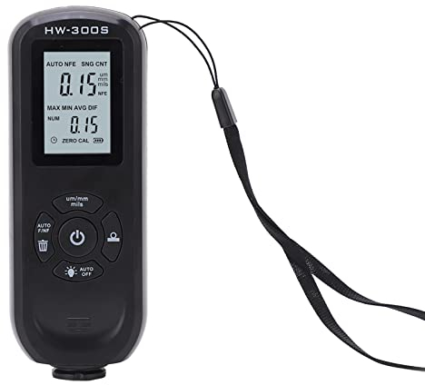 Medidor de Espesor 0-2000um Recubrimiento con LCD Pantalla Digital 3 Unidades Medidor de Espesor Pintura Herramienta de Medición de Espesor de Pintura Automotriz(Negro)