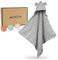 MOYO Kapuzenhandtuch mit Ohren in Grau I 75x75cm I Kleinkind & Baby Badeponcho aus 100% Frottee-Baumwolle I Babyhandtuch mit Kapuze I Weiches Baby Badetuch I Waschbares Kapuzenhandtuch Baby