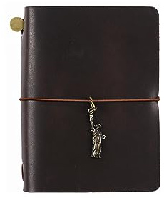 AIGUONIU Äkta läder TN Reseanteckningsbok Skyddande Omslag Journal Sketchbook Planner Agenda Dagbok Personliga Organisatörer Anteckningsbok (Kaffe Pass)