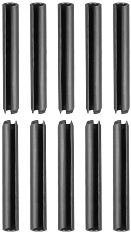 DTGN 5mm x 50mm(DxL) Fente Ressort Broche - 30Paquet - Bien pour Maison Machine Fixation - 65Mn Ressort Cheville Tension Rouleau Broche - Noir