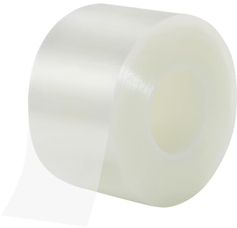 Qoqooice Transparent Window Weather Sealing Tape 2 Inch x 35 Yards Weather Stripping Residue Free Clear Window Draft Isolation Sealing Film Tape for Doors Windows and Shower Glass Gaps