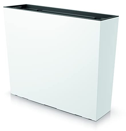 DIKEL Bac à Plantes 58x18x54cm | Bac à Fleurs en Plastique, résistant aux intempéries et Polyvalent | Bac à Plantes idéal pour Le Balcon et l'intérieur | Bac à Fleurs au Design élégant | Blanc