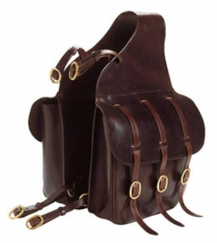 EQUIGEAR Borsa da sella western in cuoio per cavalli | Divertimento a cavallo Passeggiata adatta per equitazione e corse di barili | Borsa da sella con tracolla regolabile DIMENSIONE: 10X10X3