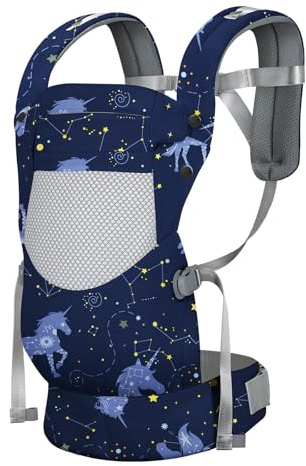 YooxAromr Marsupio Neonato,Ergonomico Regolabile Marsupio per Neonati di 3-36 Mesi,Porta Bebè per Bambini da 3-30kg,Voltato verso l'interno e verso l'esterno,Anteriore e posteriore