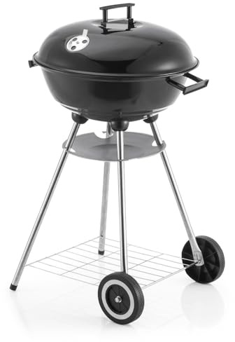 House of Home 45cm Kettle Charcoal BBQ Grill with Lid and Wheels 75cm