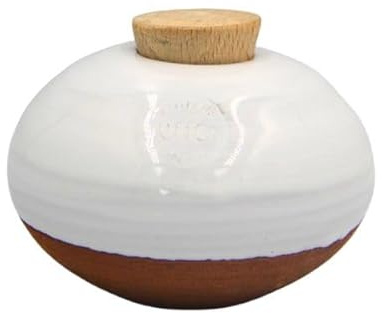 Ollas Lutton Olla Galet Blanc – Irrigation Naturelle en Terre Cuite pour Plantes en Pot – 15 cl – Arrosage Autonome 2 à 5 Jours – Économiseur d’Eau – Fabrication Artisanale française