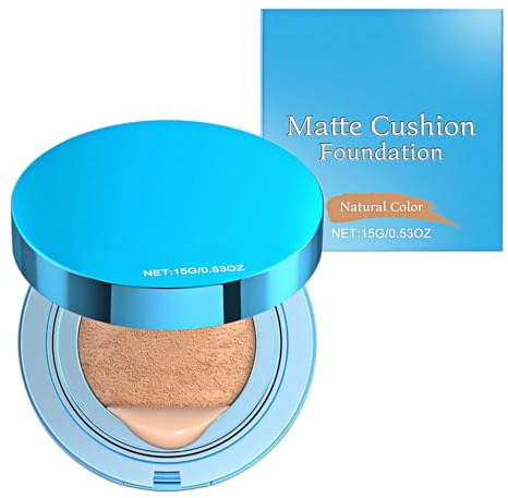 Cojín de base de maquillaje | Base de maquillaje mate larga para mujeres,Crema iluminadora de camuflaje para la escuela de viaje, fiesta de viaje, movimiento profesional camping